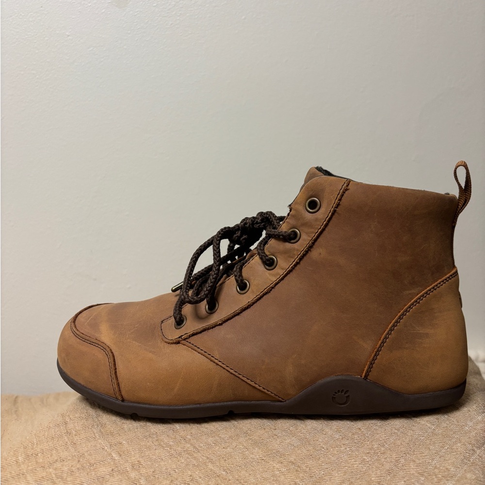 Xero Shoes Denver Leather Barefoot Boots Brown Tan Men’s 10.5 Mint! - Picture 2 of 12